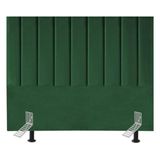 Cabeceira Estofada Cama Box King 195 Cm Catarina Suede E Frame Cor:verde