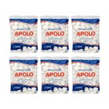Algodao Apolo 100g Bolas Brancas - Kit Com 6un