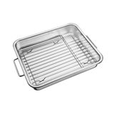 Assadeira Tramontina Service Em Aço Inox Com Grelha 39 X 33 Cm 6,4 L