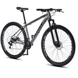 Bicicleta Aro 29 Krw Alumínio 24 Vel Freio A Disco X52 Cor:grafite/preto Fosco,tamanho Quadro:19 Grafite/preto Fosco
