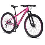 Bicicleta Aro 29 Krw Alumínio 24 Vel Freio A Disco X52 Cor:rosa/preto,tamanho Quadro:15.5 Rosa/preto