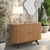 Buffet Aparador Curvo 130cm 2 Portas