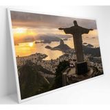 Quadro Monumento Cristo Redentor Rio De Janeiro Medidas 90x60 Cm Impressão Adesivo Fotográfico