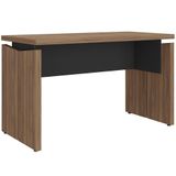 Mesa Para Escritório Home Office 145cm Unik A02 Nogal Preto - Lyam Decor