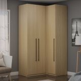 Guarda-roupa Modulado De Canto 100% Mdf 3 Gavetas Infinity Savana