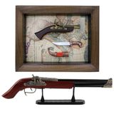 Kit Quadro E Mosquete De Mesa Decorativo + Suporte