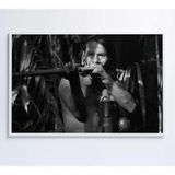 Quadro Índio Caçando Na Amazônia Medidas 120x80 Cm Impressão Vidro Acrílico