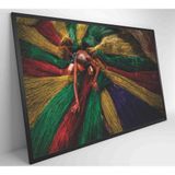 Quadro Artesão Secando Tapetes Tradicionais Medidas 120x80 Cm Impressão Vidro Acrílico