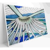 Quadro Catedral De Brasília Medidas 90x60 Cm Impressão Vidro Acrílico