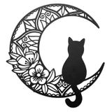 Decoração De Parede Em Metal De 13&quot;silhueta De Gato Preto Para Varanda Interior