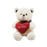 Urso Branco Coração Te Amo 60cm - Pelúcia