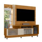 Estante Home Theater Frizz Plus Tv Até 60 Polegadas Com Rodízios Cinamomo Off White - Madetec