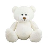 Urso Branco Sentado Sorriso 36cm - Pelúcia