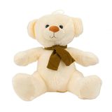 Urso Branco Sentado Cachecol 31cm - Pelúcia