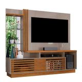 Estante Home Theater Frizz Plus Tv Até 60 Polegadas 2 Portas Cor Fendi E Naturale - Madetec Móveis