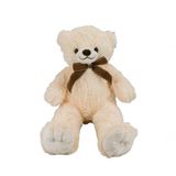 Urso Creme Laço Marrom 44cm - Pelúcia