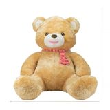 Urso Caramelo Cachecol Sentado 65cm - Pelúcia