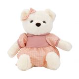 Urso Vestido Rosa Quadriculado 40cm - Pelúcia