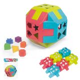 Brinquedo Bola Quadrada Encaixe Didático Educativo Infantil 15cm