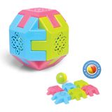 Brinquedo Bola Quadrada Encaixe Didático Educativo Infantil 9cm