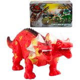 Dinossauro Dragão Brinquedo Com 2 Cabeças Luzes Led Vermelho