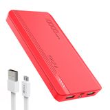 Carregador Portátil 1 Hora Power Bank 10000mah Vermelho