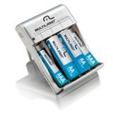 Carregador De Pilhas Multilaser Com 2 Aa 2500mah Bivolt