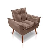 Poltrona Opala Luxo Suede Capuccino