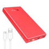 Carregador Portátil 1 Hora Power Bank 10000mah Vermelho