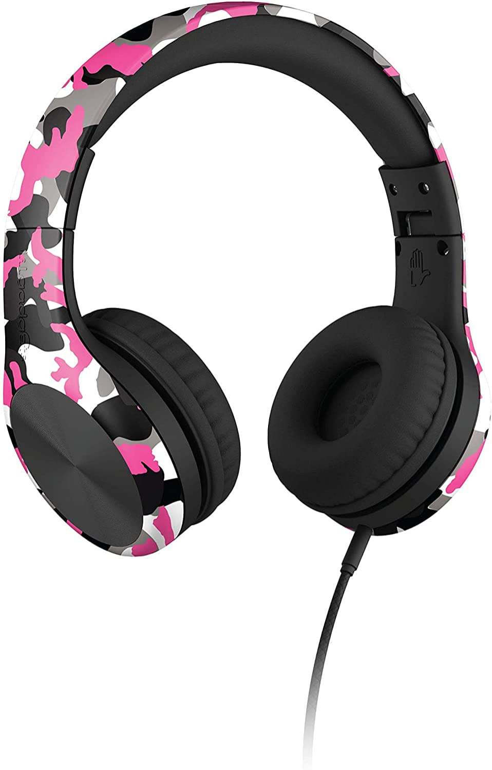 Novo! Lilgadgets Connect+ Pro Kids Premium Volume Limited Fones De Ouvido Com Shareport E Microfone Inline (crianças) - Camo Rosa