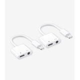 Apple Mfi Certificadoadaptador De Fones De Ouvido Carregador Aux Dual Splitter Para Iphone 7/8plus/x/xr/xs/se/11/12/pro/max/ipad Earphone Audio Jack