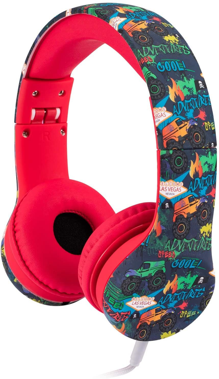 Fones De Ouvido Snug Play+ Kids Com Limite De Volume Para Crianças (meninos/meninas) - Monster Trucks