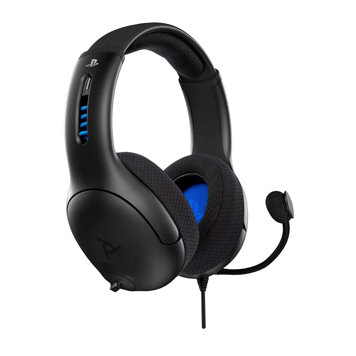 Fone de ouvido com fio PDP Gaming LVL50 com microfone com cancelamento de ruído: cinza - PS4