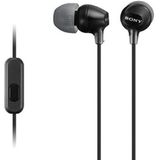 Fones De Ouvido In-ear In-ear Da Sony Mdrex15ap Com Microfone Preto (mdrex15ap/b)