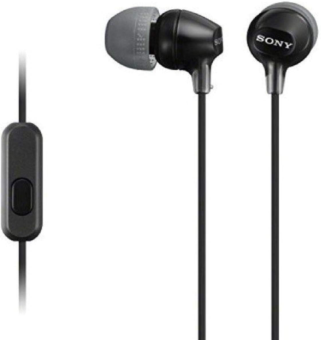 Fones De Ouvido In-ear In-ear Da Sony Mdrex15ap Com Microfone Preto (mdrex15ap/b)