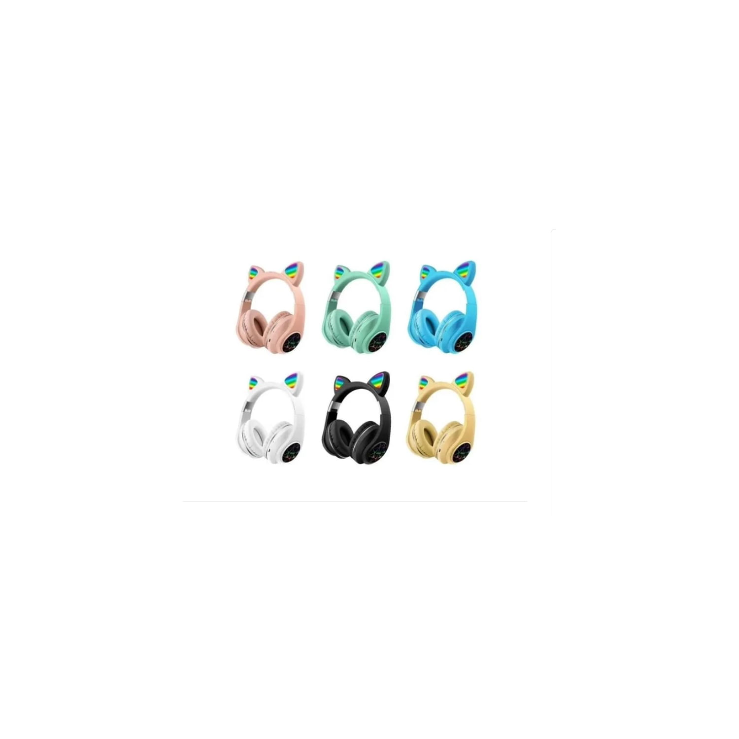 Fones De Ouvido Bluetooth Kitten Ears Cat Ear Com Luzes Led