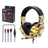 Headset Gamer Para Pc 2 Plug + Usb Sy830-2p