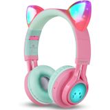 Fones De Ouvido Bluetooth Riwbox Riwbox Ct-7 Cat Ear Led Light Up Fones De Ouvido Dobráveis Sem Fio Over Ear Com Microfone E Controle De Vo