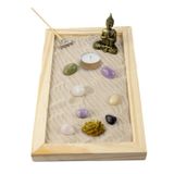 Jardim Zen Completo Buda Feng Shui Madeira Yoga 15x 25 Cm