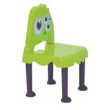 CADEIRA PLASTICA INFANTIL MONTAVEL MONSTER VERDE E LILAS