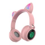 Fones De Ouvido Bluetooth Cat Pink Wireless Para Meninas