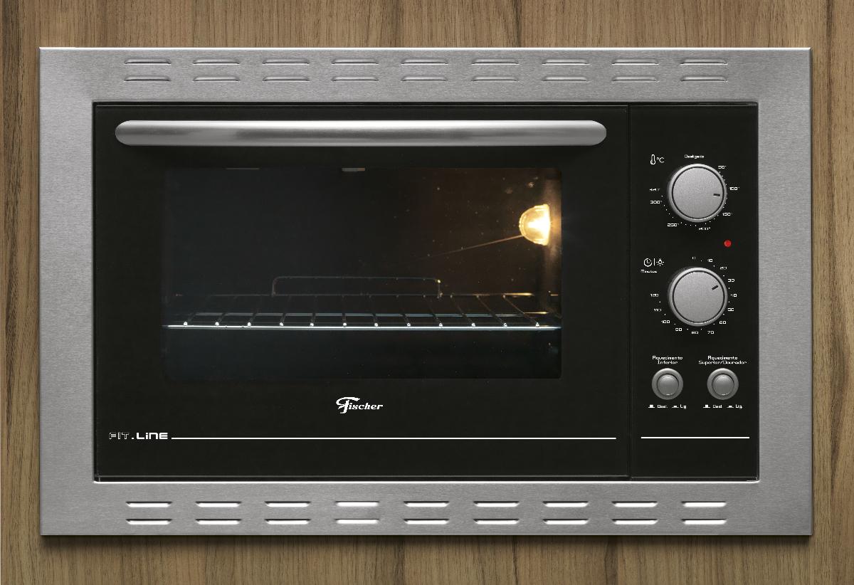 FORNO ELETRICO FISCHER FIT LINE EMBUTIR 44L FRONTAL INOX Menor preço em FORNO ELETRICO FISCHER FIT LINE EMBUTIR 44L FRONTAL INOX