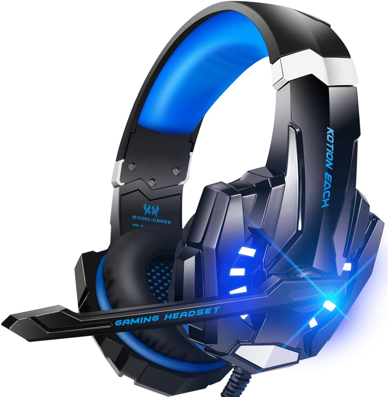 Bengoo G9000 Stereo Gaming Headset Para Ps4 Pc Xbox One Controller Cancelamento De Ruído Sobre Fones De Ouvido Com Microfone Luz Led Su