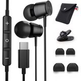Fones USB-C com Microfone para Galaxy S20 FE, Earbuds com Isolamento de Ruído Estéreo com Fio Tipo C, Fones de Ouvido para OnePlus 8T, 7T Pro