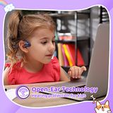 Fones De Ouvido Golvery Open Ear Kids, Bluetooth Sem Fio 5.3 H