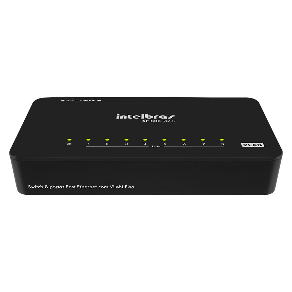 Switch 8 Portas Intelbras SF 800 VLAN PoE