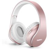 Fones De Ouvido Sem Fio Tuinyo Sobre O Ouvido, Fones De Ouvido Bluetooth Com Microfone, Fone De Ouvido Sem Fio Estéreo Dobrável-rose Gold