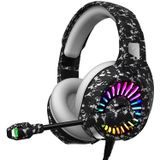 Ziumier Z20 Pro Camo Gaming Headset Para Ps4 Ps5 Xbox One Pc Fone De Ouvido Over-ear Com Microfone De Isolamento De Ruído Luz Led Rgb