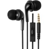 Fones De Ouvido Intra-auriculares Com Fio, Fones De Ouvido Com Microfone, Preto