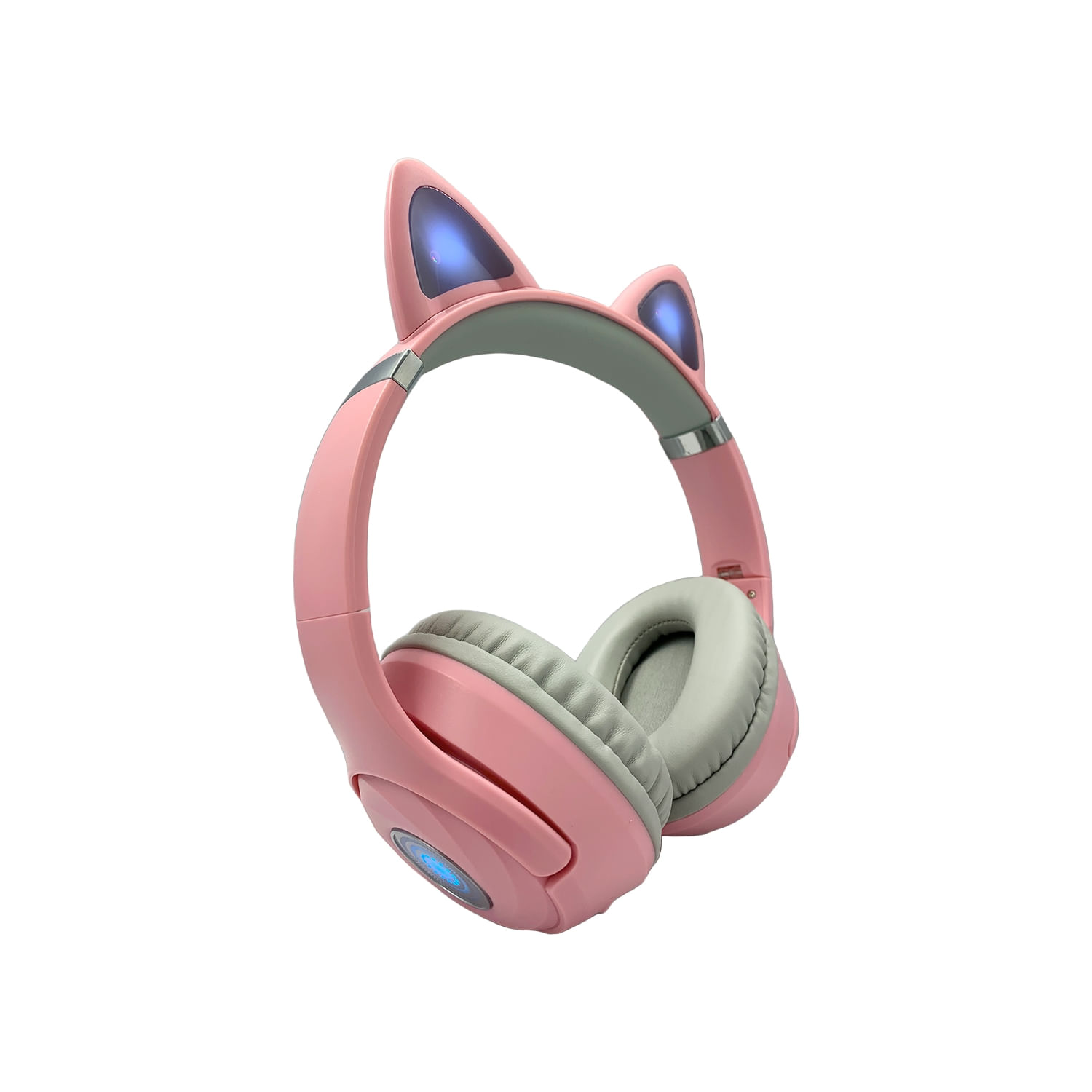 Fones De Ouvido Bluetooth Sem Fio Para Crianças Led Light Pink Cat E